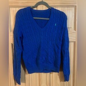 Ralph Lauren Blue Cable Knit Sweater
